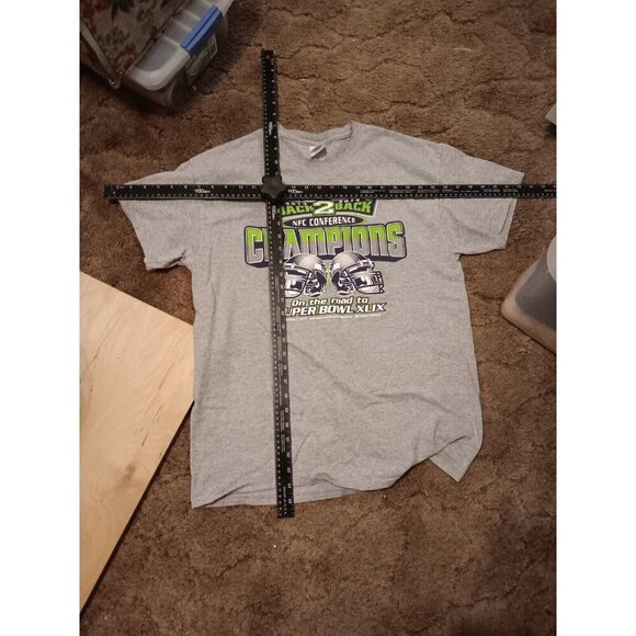 Mens Short Sleeve T Shirt Size L Seahawks NFC Conference Champions 2013 2014 - Picture 4 of 4
